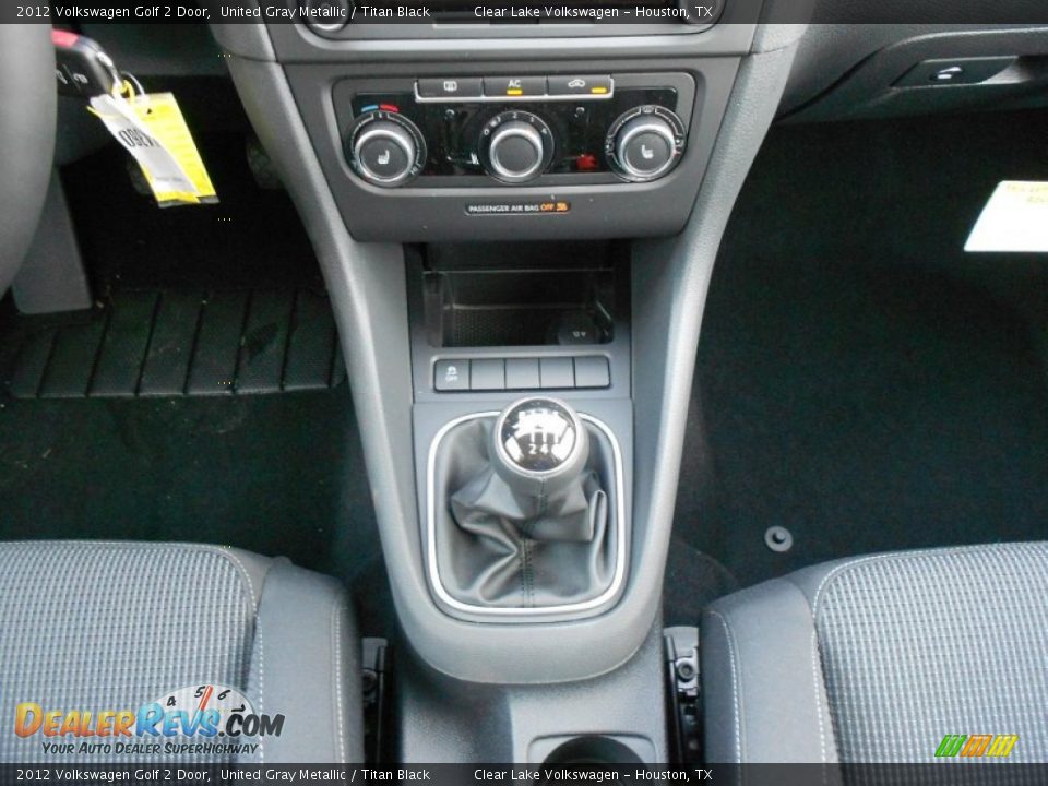 2012 Volkswagen Golf 2 Door United Gray Metallic / Titan Black Photo #17