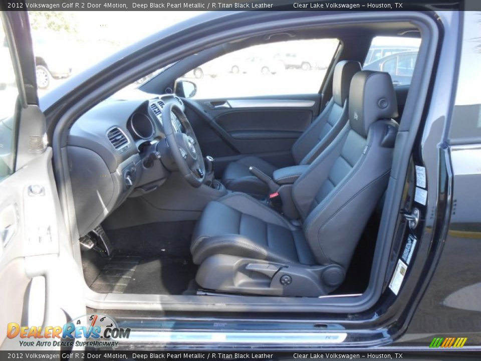 R Titan Black Leather Interior - 2012 Volkswagen Golf R 2 Door 4Motion Photo #10