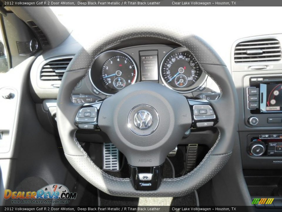 2012 Volkswagen Golf R 2 Door 4Motion Steering Wheel Photo #15