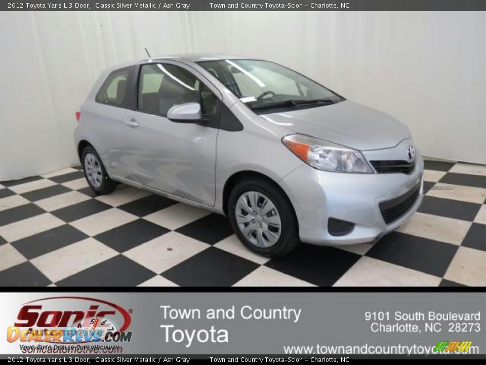 2012 Toyota Yaris L 3 Door Classic Silver Metallic / Ash Gray Photo #1