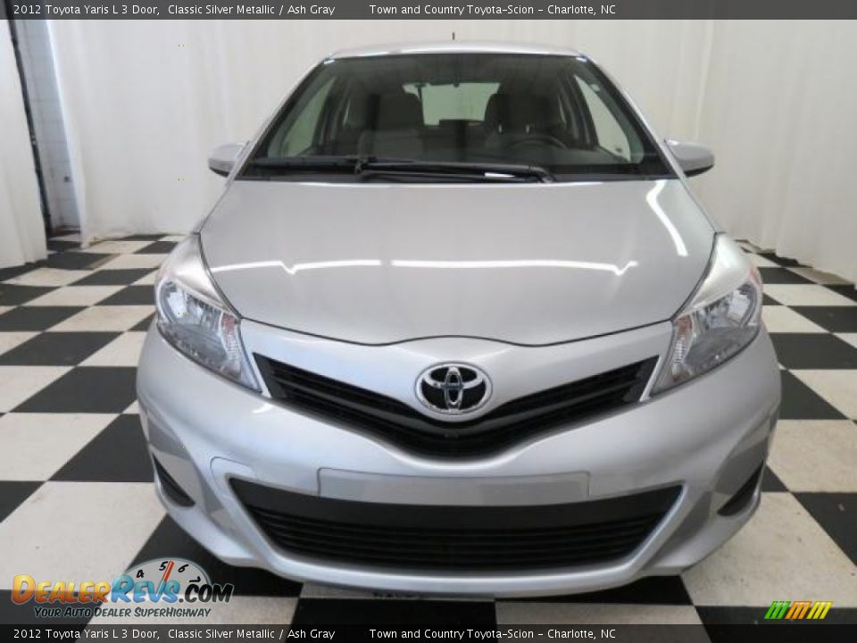 2012 Toyota Yaris L 3 Door Classic Silver Metallic / Ash Gray Photo #2