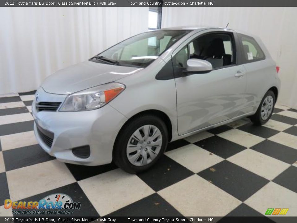 2012 Toyota Yaris L 3 Door Classic Silver Metallic / Ash Gray Photo #3