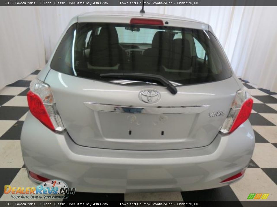 2012 Toyota Yaris L 3 Door Classic Silver Metallic / Ash Gray Photo #15