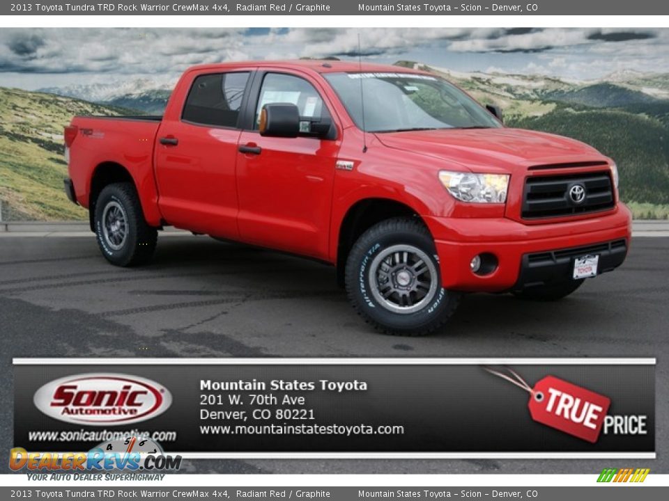 2013 Toyota Tundra TRD Rock Warrior CrewMax 4x4 Radiant Red / Graphite Photo #1