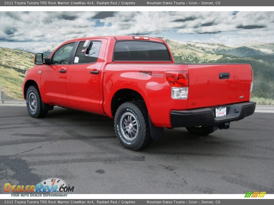 2013 Toyota Tundra TRD Rock Warrior CrewMax 4x4 Radiant Red / Graphite Photo #3