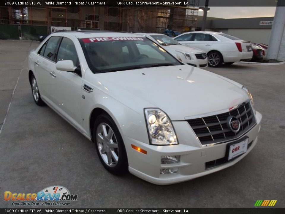 2009 Cadillac STS V6 White Diamond Tricoat / Cashmere Photo #2
