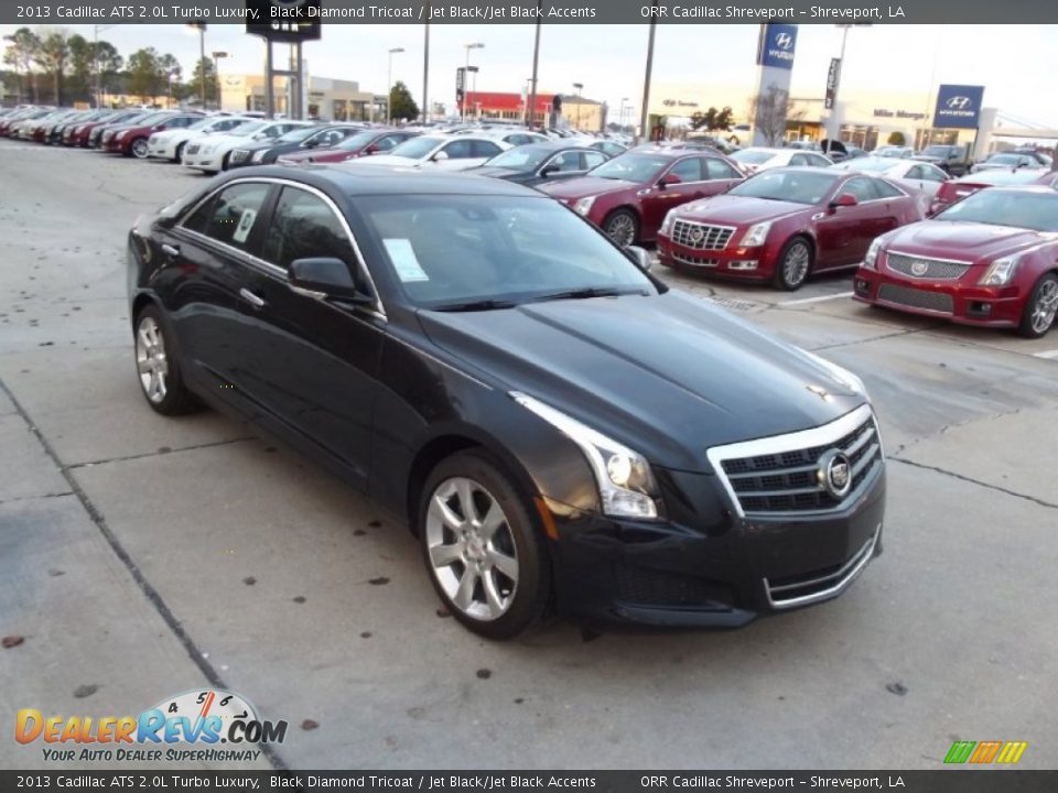 2013 Cadillac ATS 2.0L Turbo Luxury Black Diamond Tricoat / Jet Black/Jet Black Accents Photo #2