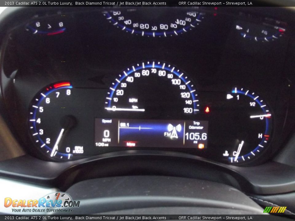 2013 Cadillac ATS 2.0L Turbo Luxury Black Diamond Tricoat / Jet Black/Jet Black Accents Photo #9