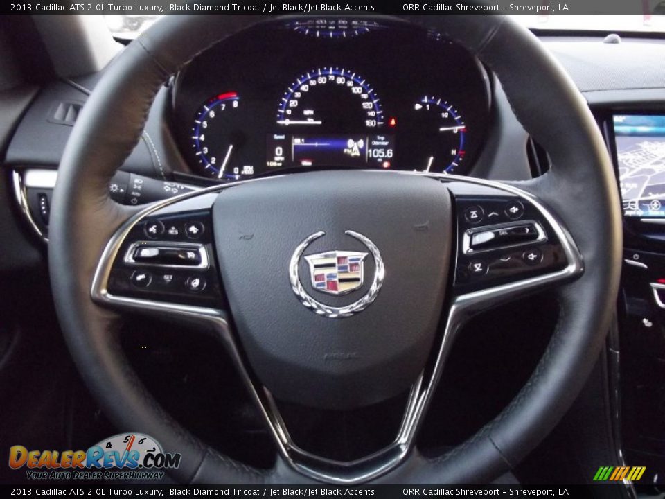 2013 Cadillac ATS 2.0L Turbo Luxury Black Diamond Tricoat / Jet Black/Jet Black Accents Photo #10
