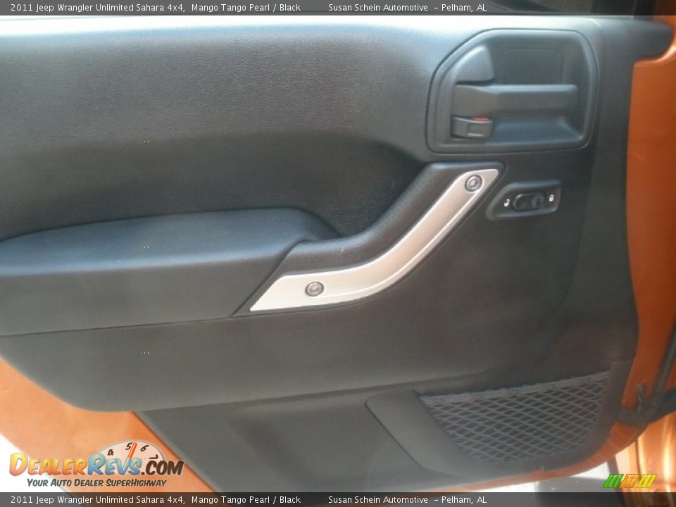 2011 Jeep Wrangler Unlimited Sahara 4x4 Mango Tango Pearl / Black Photo #6