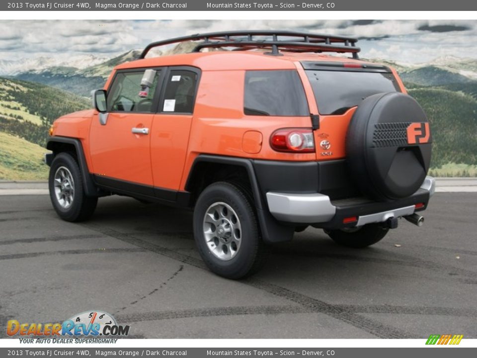 2013 Toyota FJ Cruiser 4WD Magma Orange / Dark Charcoal Photo #4