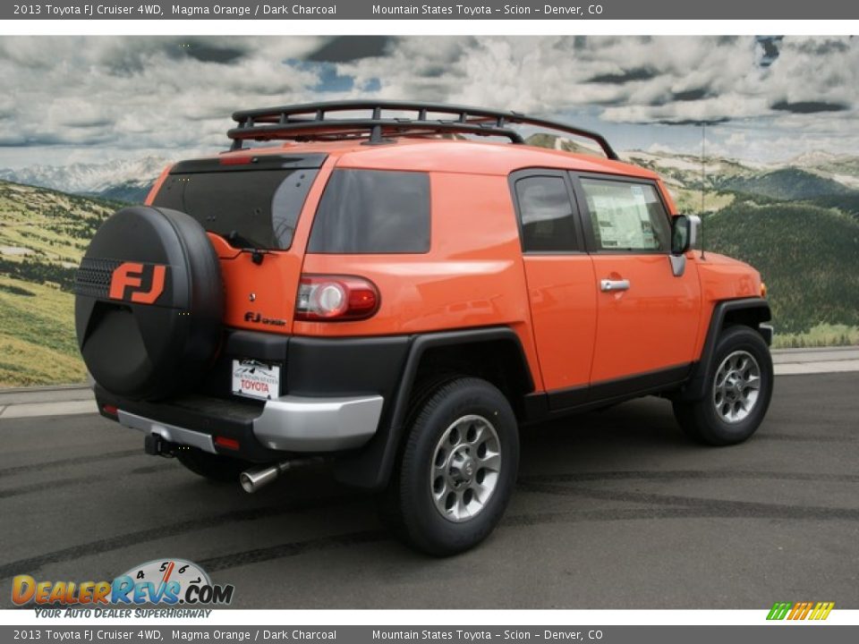 2013 Toyota FJ Cruiser 4WD Magma Orange / Dark Charcoal Photo #5