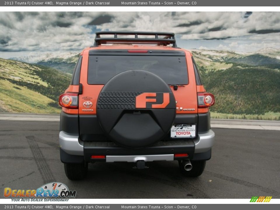 2013 Toyota FJ Cruiser 4WD Magma Orange / Dark Charcoal Photo #7