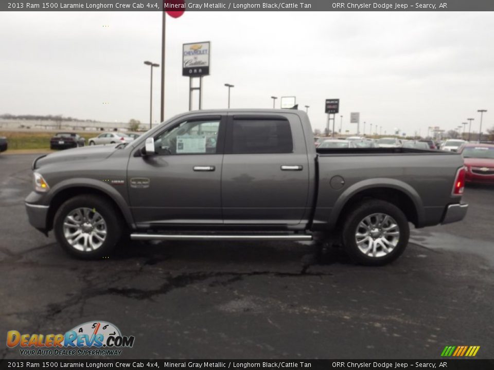 2013 Ram 1500 Laramie Longhorn Crew Cab 4x4 Mineral Gray Metallic / Longhorn Black/Cattle Tan Photo #8