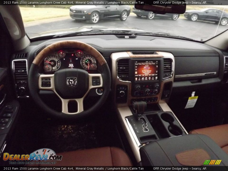 Dashboard of 2013 Ram 1500 Laramie Longhorn Crew Cab 4x4 Photo #9