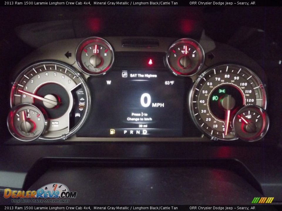 2013 Ram 1500 Laramie Longhorn Crew Cab 4x4 Gauges Photo #28