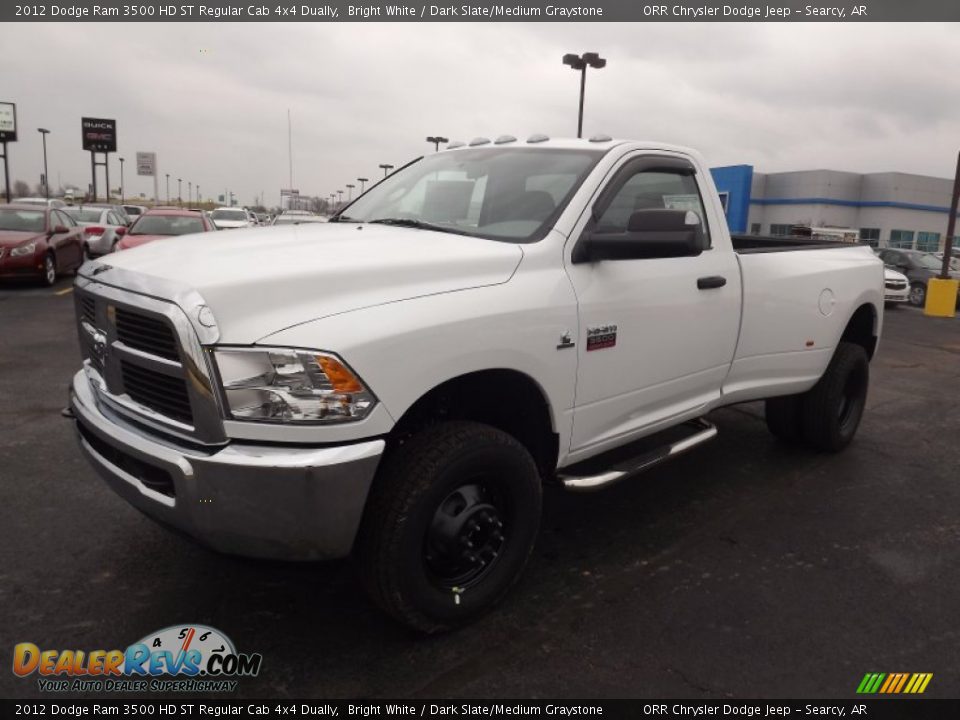 Front 3/4 View of 2012 Dodge Ram 3500 HD ST Regular Cab 4x4 Dually Photo #1