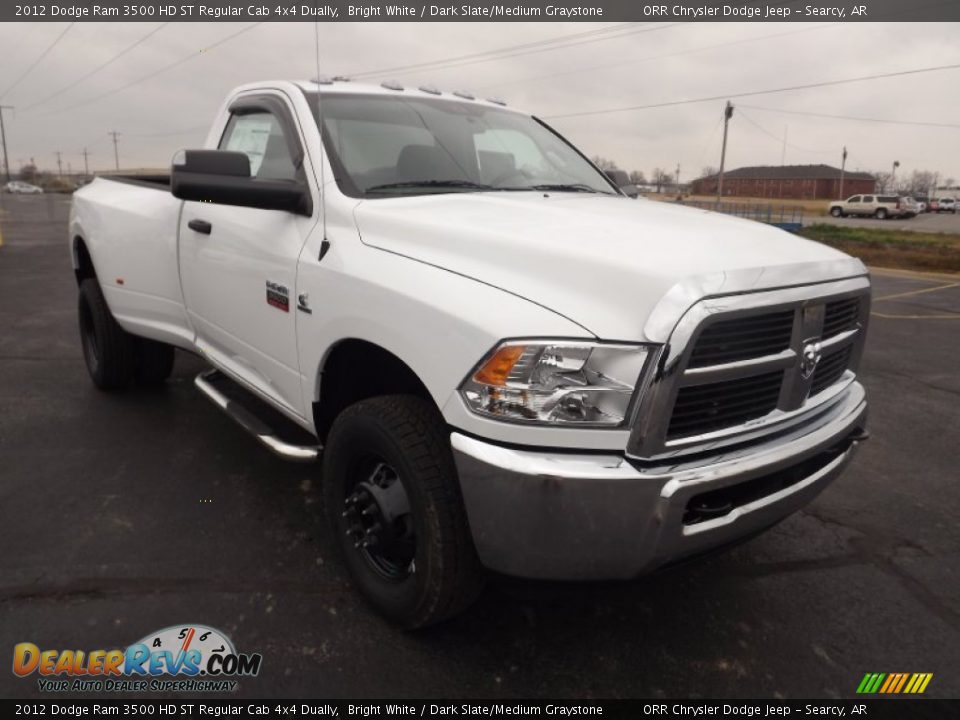 2012 Dodge Ram 3500 HD ST Regular Cab 4x4 Dually Bright White / Dark Slate/Medium Graystone Photo #3