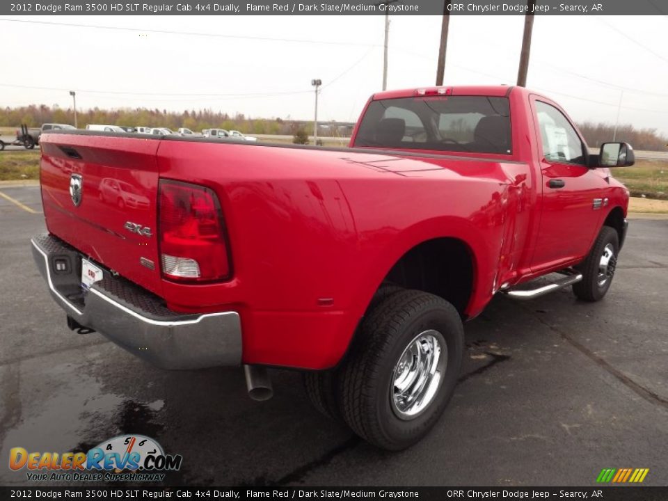 2012 Dodge Ram 3500 HD SLT Regular Cab 4x4 Dually Flame Red / Dark Slate/Medium Graystone Photo #5