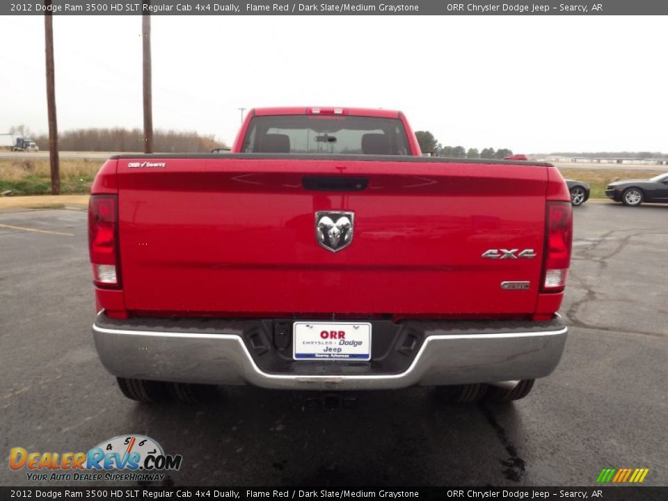 2012 Dodge Ram 3500 HD SLT Regular Cab 4x4 Dually Flame Red / Dark Slate/Medium Graystone Photo #6