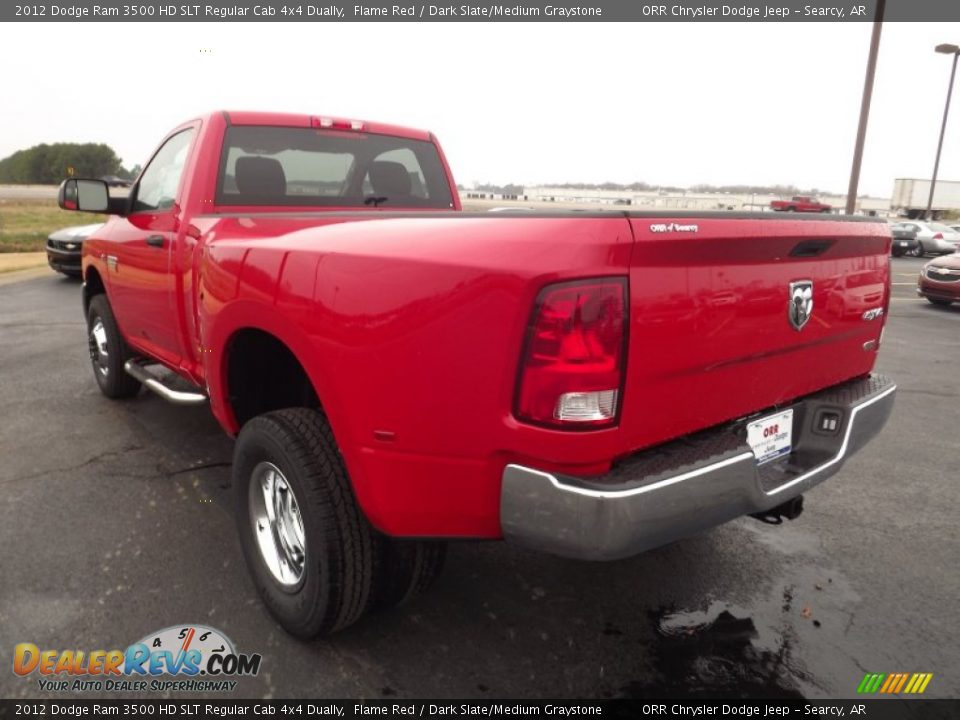 2012 Dodge Ram 3500 HD SLT Regular Cab 4x4 Dually Flame Red / Dark Slate/Medium Graystone Photo #7