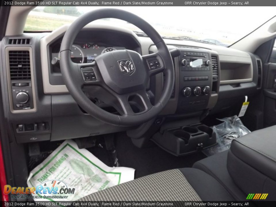 2012 Dodge Ram 3500 HD SLT Regular Cab 4x4 Dually Flame Red / Dark Slate/Medium Graystone Photo #9