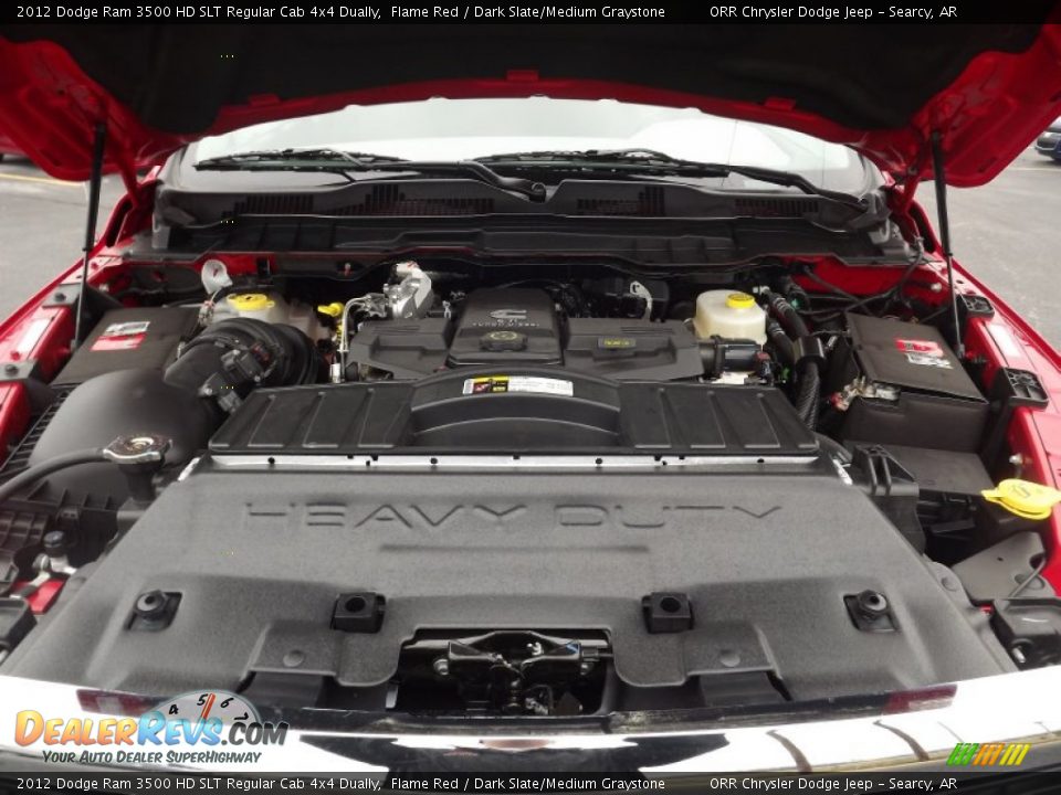 2012 Dodge Ram 3500 HD SLT Regular Cab 4x4 Dually Flame Red / Dark Slate/Medium Graystone Photo #15