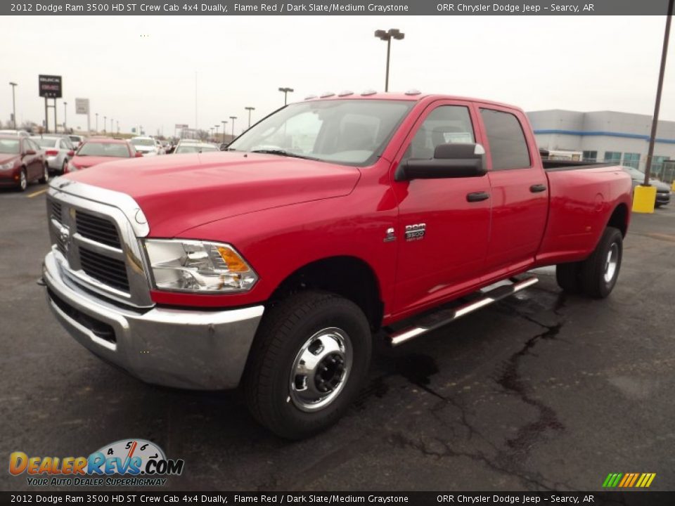 Front 3/4 View of 2012 Dodge Ram 3500 HD ST Crew Cab 4x4 Dually Photo #1