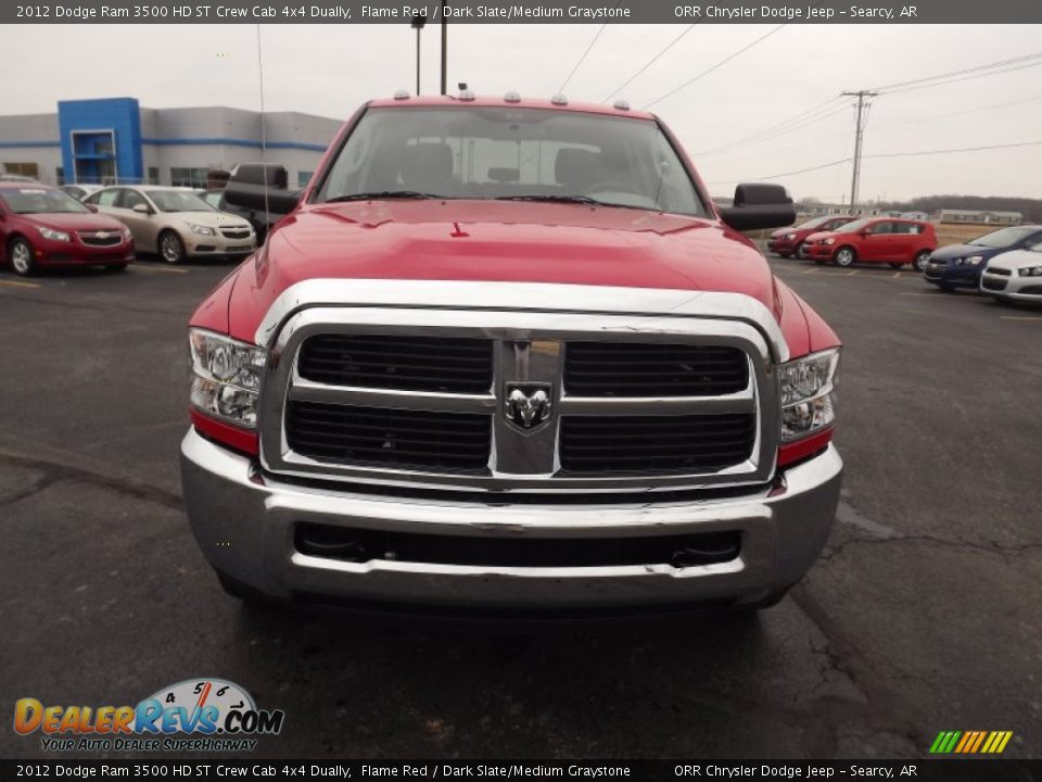 2012 Dodge Ram 3500 HD ST Crew Cab 4x4 Dually Flame Red / Dark Slate/Medium Graystone Photo #2
