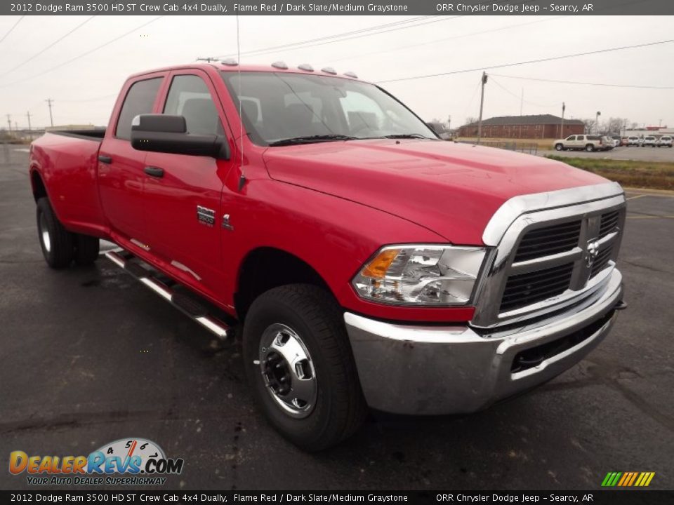 Front 3/4 View of 2012 Dodge Ram 3500 HD ST Crew Cab 4x4 Dually Photo #3