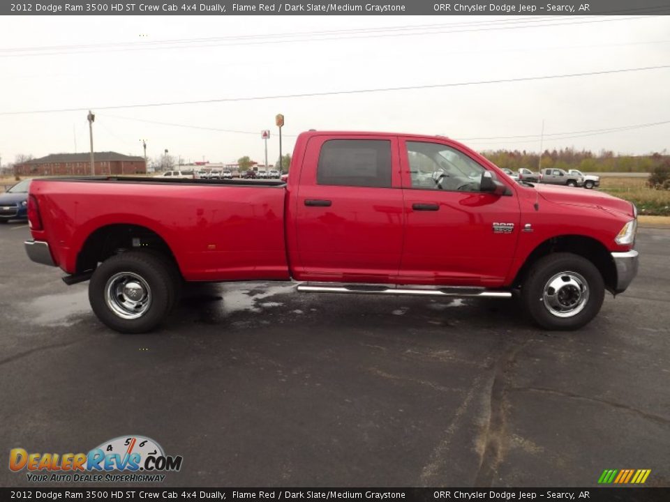 Flame Red 2012 Dodge Ram 3500 HD ST Crew Cab 4x4 Dually Photo #4