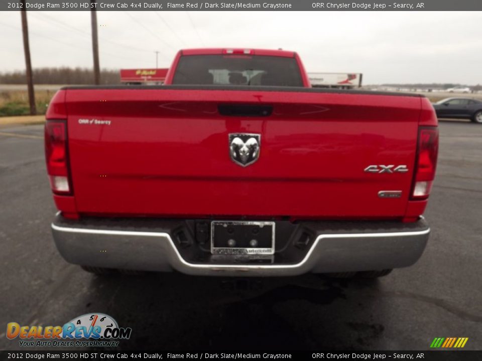 2012 Dodge Ram 3500 HD ST Crew Cab 4x4 Dually Flame Red / Dark Slate/Medium Graystone Photo #6