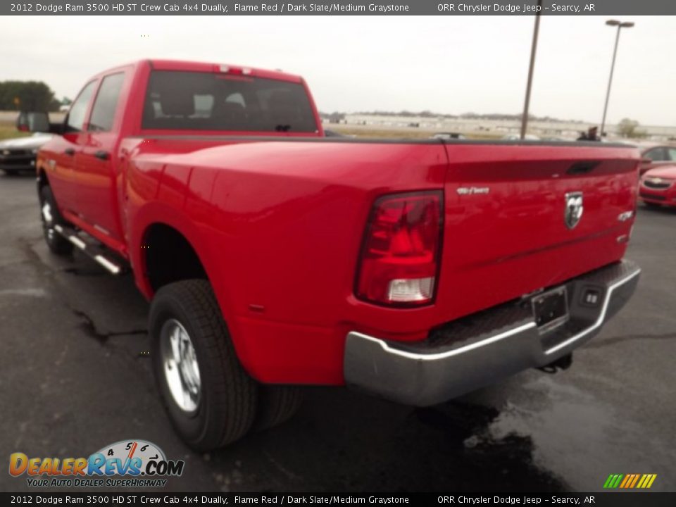 2012 Dodge Ram 3500 HD ST Crew Cab 4x4 Dually Flame Red / Dark Slate/Medium Graystone Photo #7