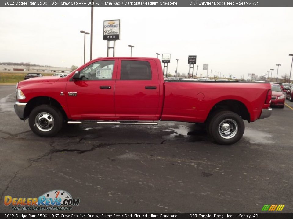 2012 Dodge Ram 3500 HD ST Crew Cab 4x4 Dually Flame Red / Dark Slate/Medium Graystone Photo #8