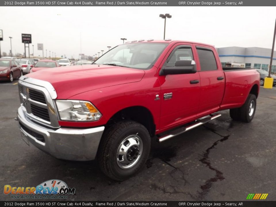 2012 Dodge Ram 3500 HD ST Crew Cab 4x4 Dually Flame Red / Dark Slate/Medium Graystone Photo #1