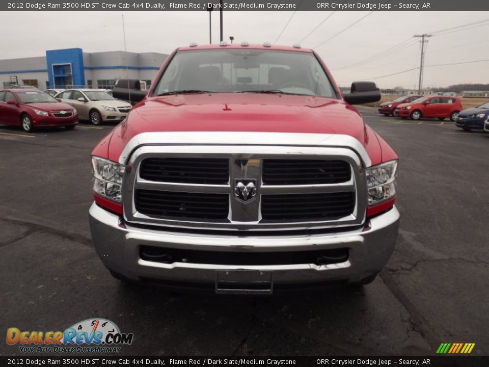 2012 Dodge Ram 3500 HD ST Crew Cab 4x4 Dually Flame Red / Dark Slate/Medium Graystone Photo #2