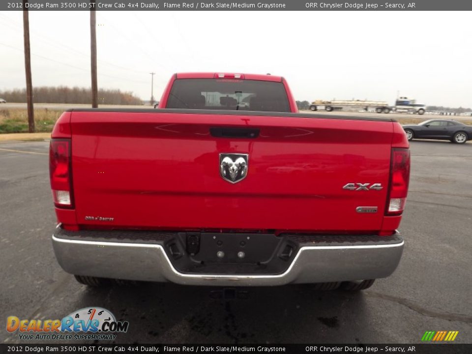 2012 Dodge Ram 3500 HD ST Crew Cab 4x4 Dually Flame Red / Dark Slate/Medium Graystone Photo #6