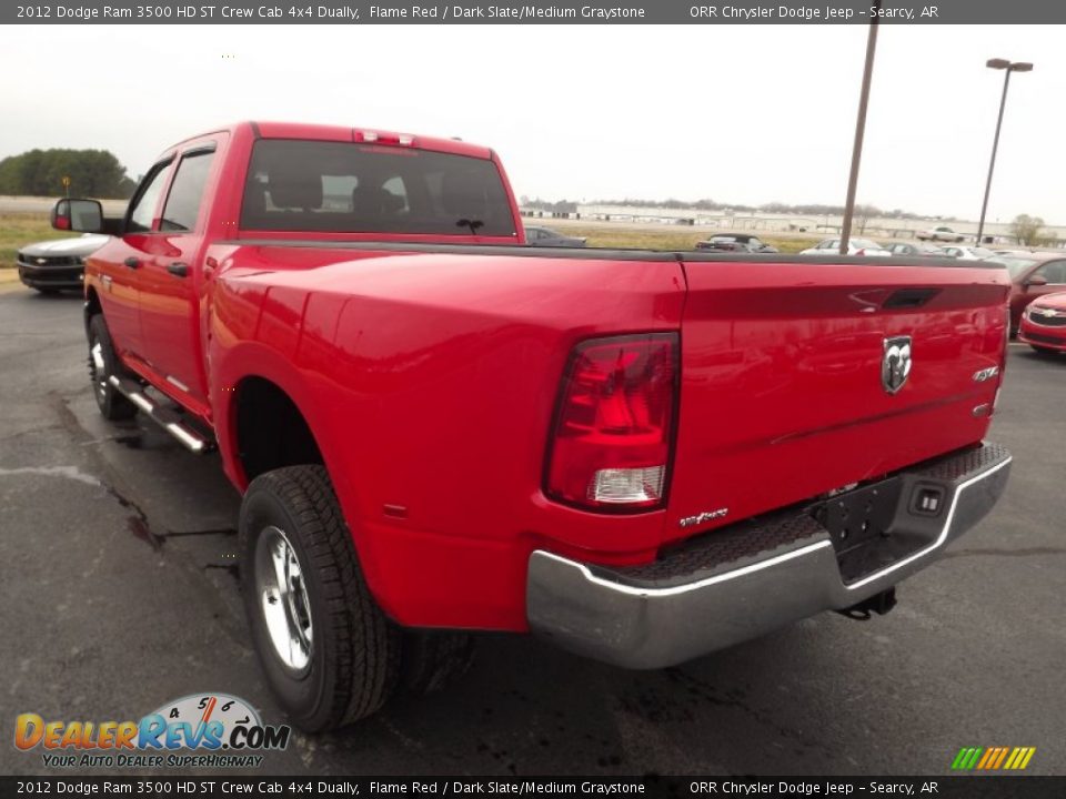 2012 Dodge Ram 3500 HD ST Crew Cab 4x4 Dually Flame Red / Dark Slate/Medium Graystone Photo #7