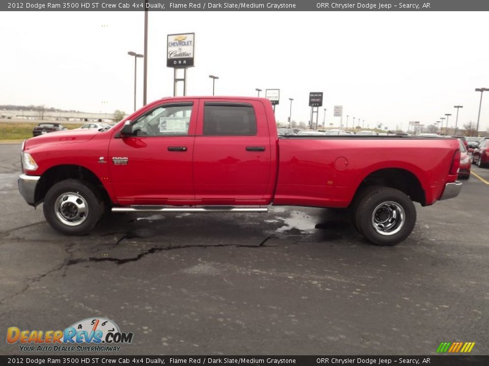 2012 Dodge Ram 3500 HD ST Crew Cab 4x4 Dually Flame Red / Dark Slate/Medium Graystone Photo #8