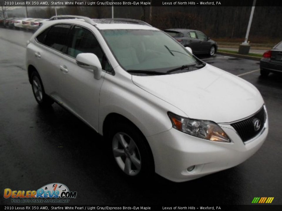 2010 Lexus RX 350 AWD Starfire White Pearl / Light Gray/Espresso Birds-Eye Maple Photo #5