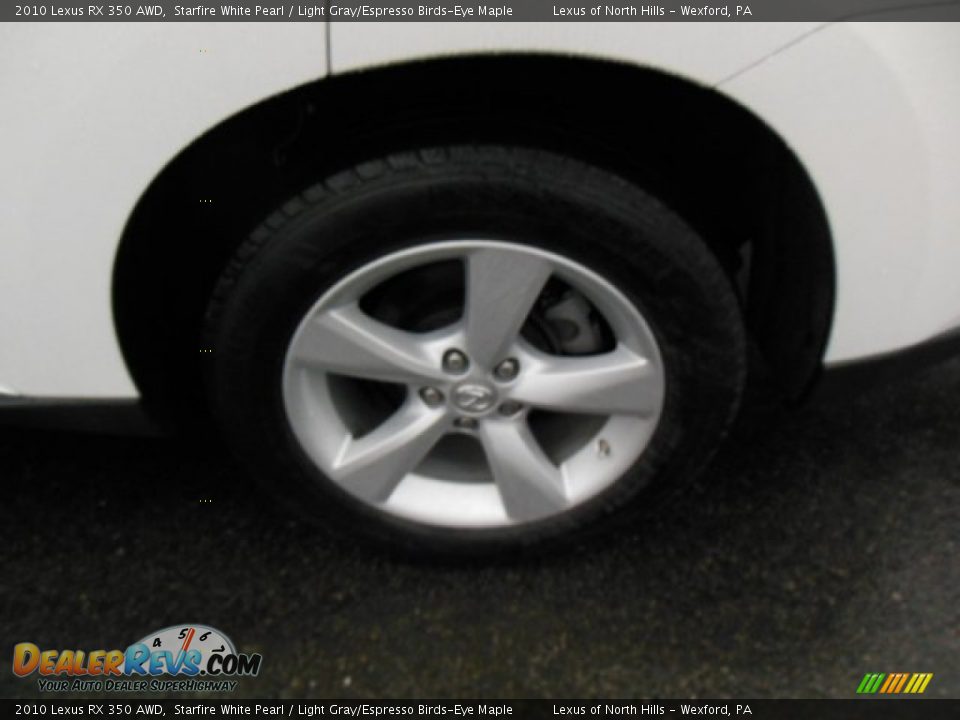 2010 Lexus RX 350 AWD Starfire White Pearl / Light Gray/Espresso Birds-Eye Maple Photo #8