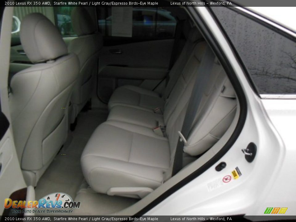 2010 Lexus RX 350 AWD Starfire White Pearl / Light Gray/Espresso Birds-Eye Maple Photo #11