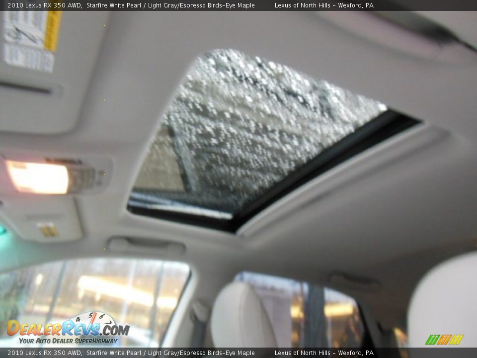 2010 Lexus RX 350 AWD Starfire White Pearl / Light Gray/Espresso Birds-Eye Maple Photo #13