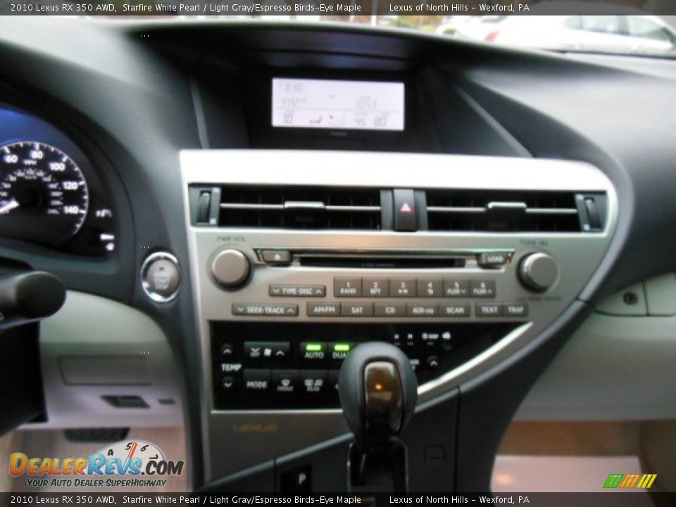 2010 Lexus RX 350 AWD Starfire White Pearl / Light Gray/Espresso Birds-Eye Maple Photo #14