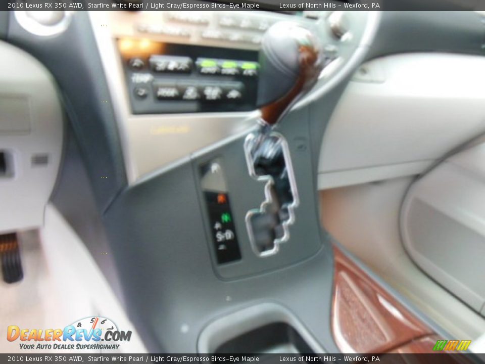 2010 Lexus RX 350 AWD Starfire White Pearl / Light Gray/Espresso Birds-Eye Maple Photo #17