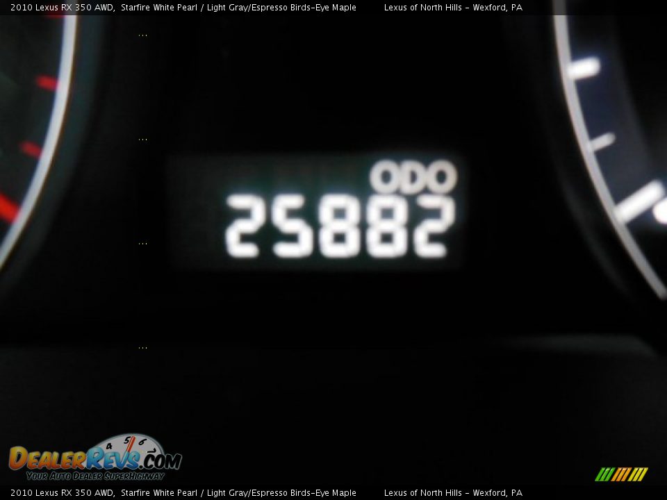 2010 Lexus RX 350 AWD Starfire White Pearl / Light Gray/Espresso Birds-Eye Maple Photo #19