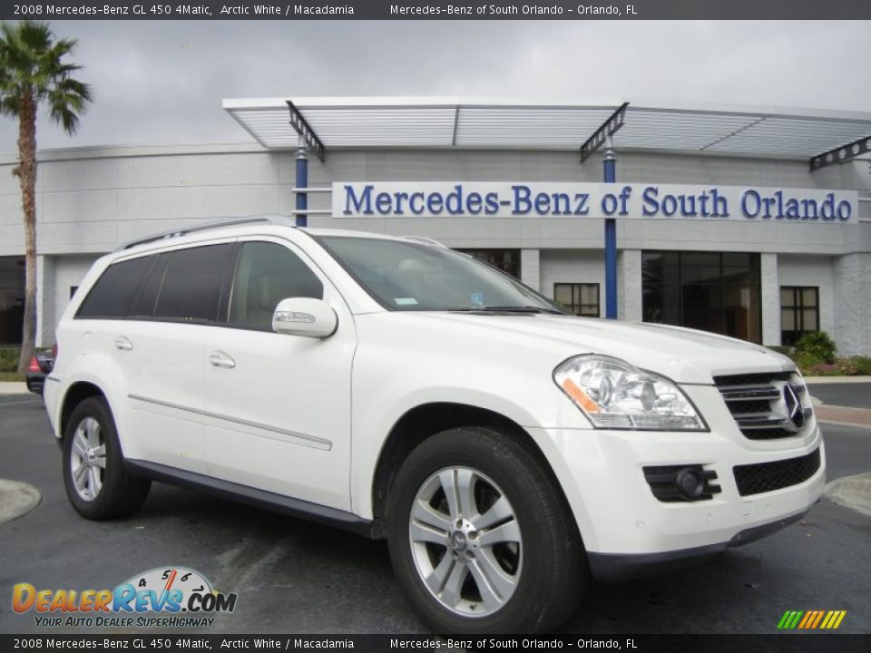 2008 Mercedes-Benz GL 450 4Matic Arctic White / Macadamia Photo #1