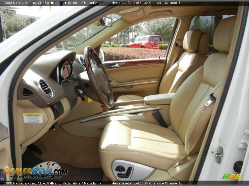 2008 Mercedes-Benz GL 450 4Matic Arctic White / Macadamia Photo #12