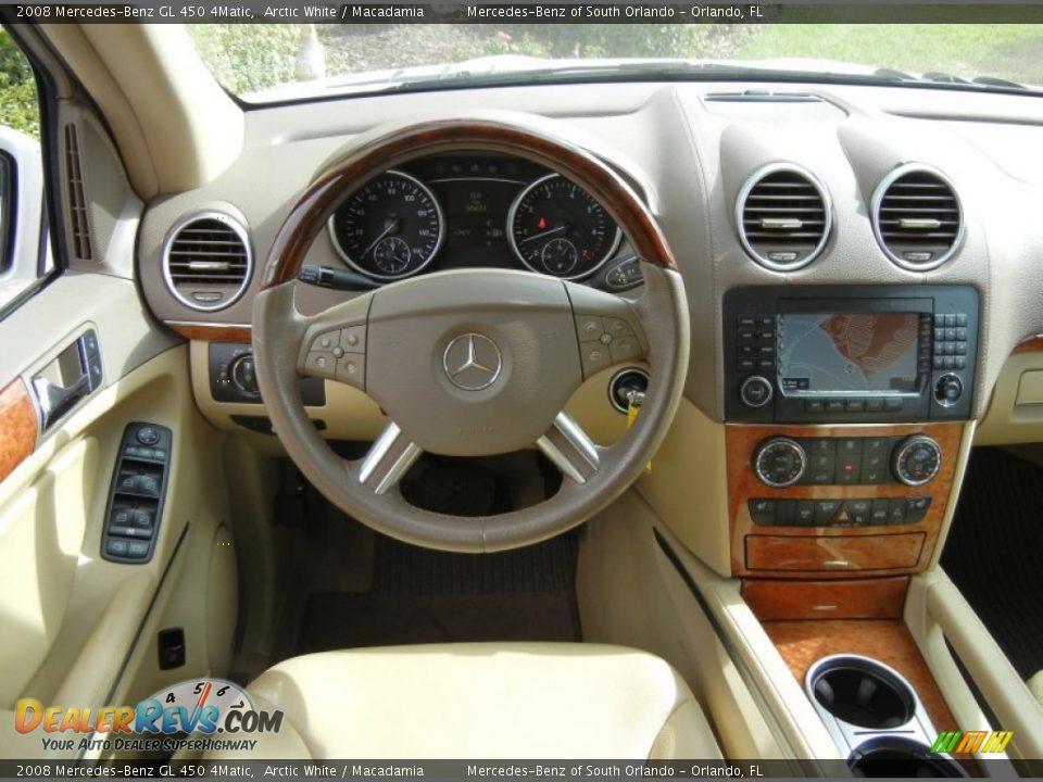 2008 Mercedes-Benz GL 450 4Matic Arctic White / Macadamia Photo #24