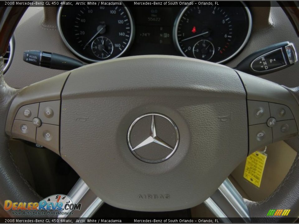 2008 Mercedes-Benz GL 450 4Matic Arctic White / Macadamia Photo #29